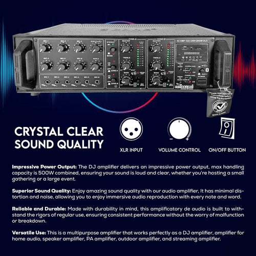 5 Core 4000W PA System Outdoor Indoor Commercial Industrial Grade