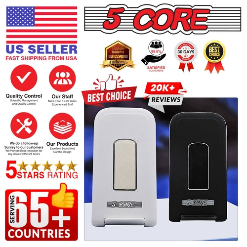 5 Core Wireless Charger 10W Max Fast Wireless Charging Pad Glass Top