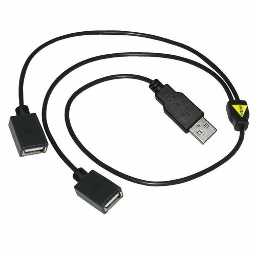 USB 2.0 A Male To Dual USB Female Y Splitter Power Cord Adapter Cable