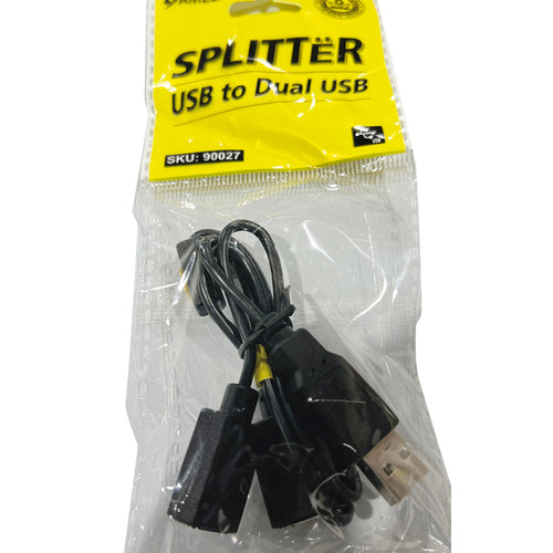 USB 2.0 A Male To Dual USB Female Y Splitter Power Cord Adapter Cable