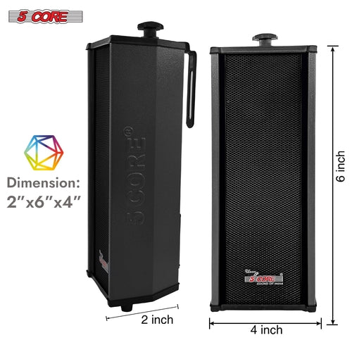 5Core Outdoor Speakers Stereo In Wall 100W Peak Passive Home Audio
