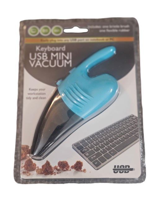 USB Powered Mini Crumb Catcher Keyboard Vacuum with 2 Attachments